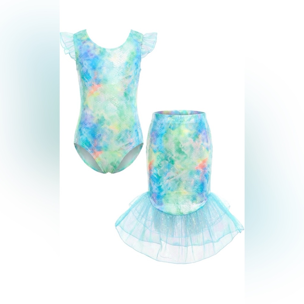 Colorful Mermaid Kids 2 pc Swimsuit NWT 4-5T